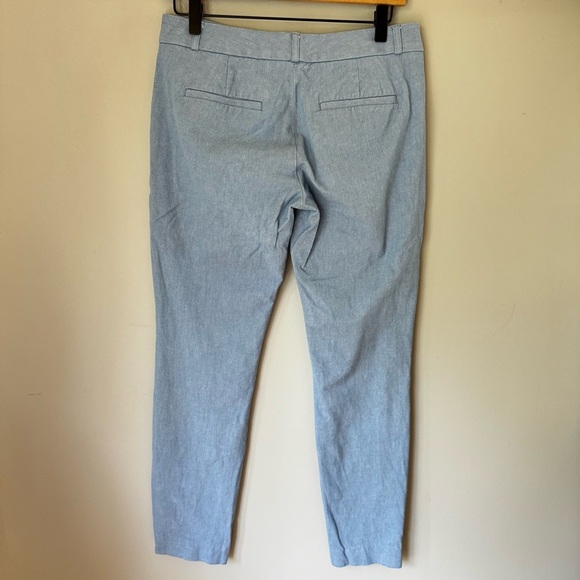 Banana Republic Sky Blue Sloan Classic Preppy Pant Zipper Pockets Size 4L - Picture 3 of 8